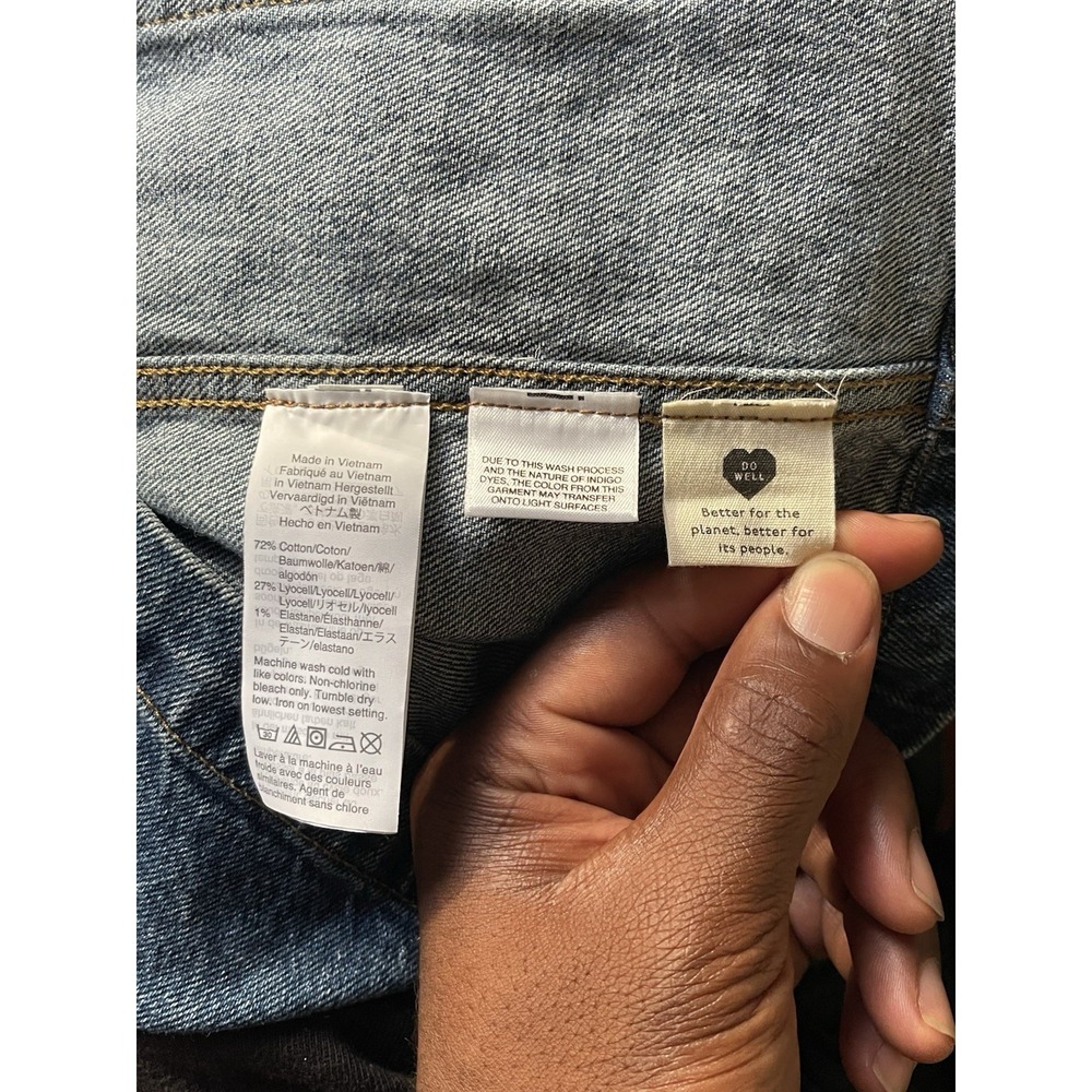Madewell Chore Coat Blue Dark Wash Denim Vintage Inspired Fair Trade Women's XL - Picture 6 of 11